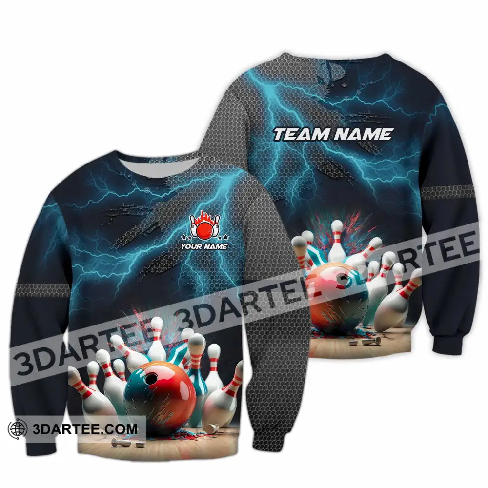 Unisex Shirt - Custom Text Shirt Bowling Shirt Long Sleeve / S T-shirt