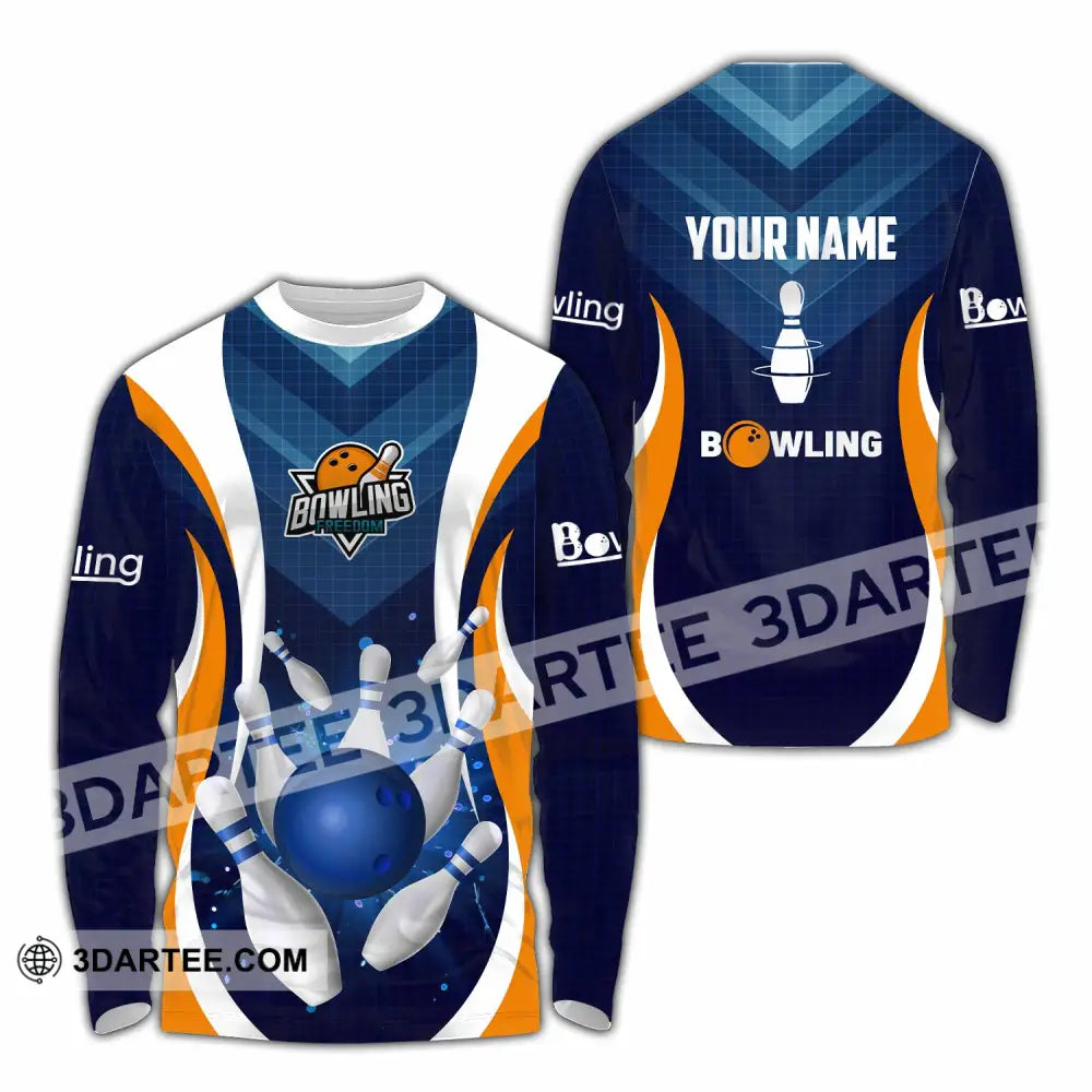 Unisex Shirt - Custom Text Shirt Bowling Shirt Long Sleeve Shirt / S T-shirt