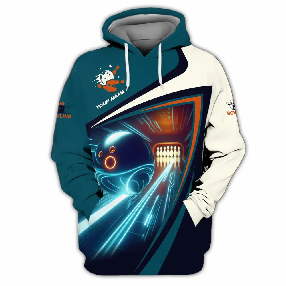 Unisex Shirt - Custom Text Bowling Player Shirt Hoodie / S T-shirt