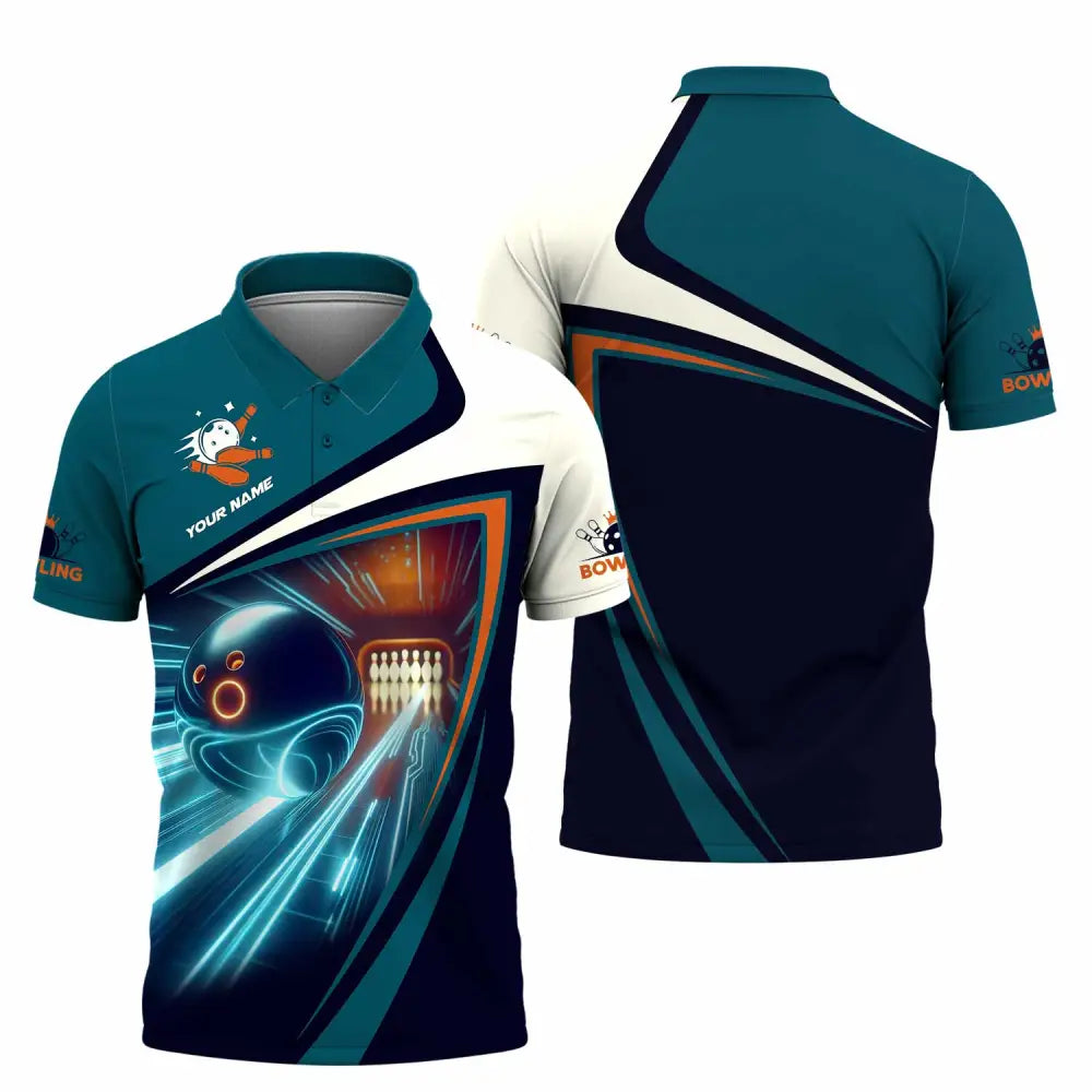 Unisex Shirt - Custom Text Bowling Player Shirt Polo Shirt / S T-shirt