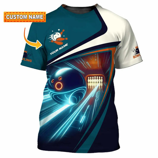 Unisex Shirt - Custom Text Bowling Player Shirt T-shirt