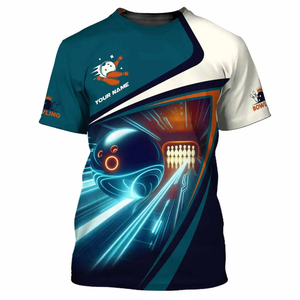 Unisex Shirt - Custom Text Bowling Player Shirt T-Shirt / S T-shirt