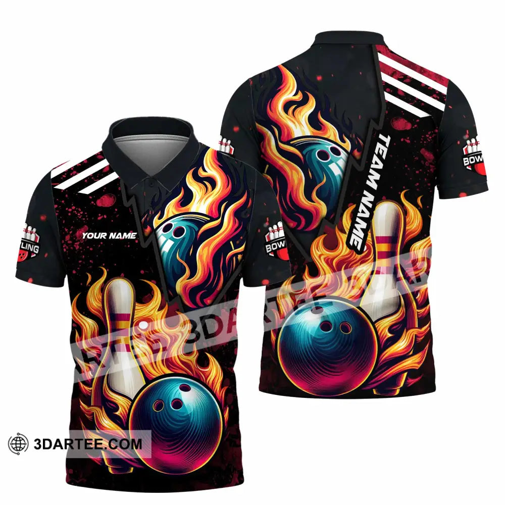 Unisex Shirt - Custom Text Shirt Bowling Shirt Polo Shirt / S T-shirt