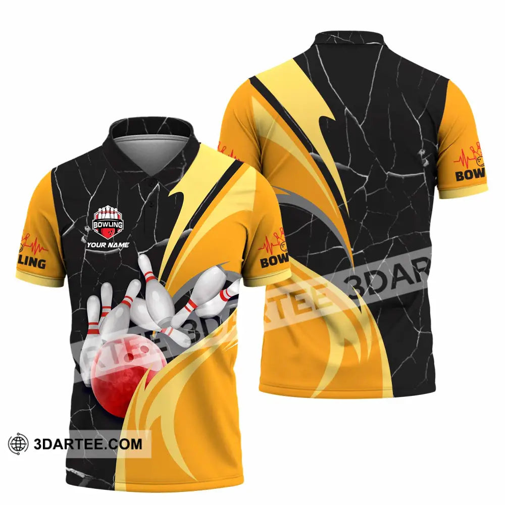 Unisex Shirt - Custom Text Shirt Bowling Shirt Polo Shirt / S T-shirt