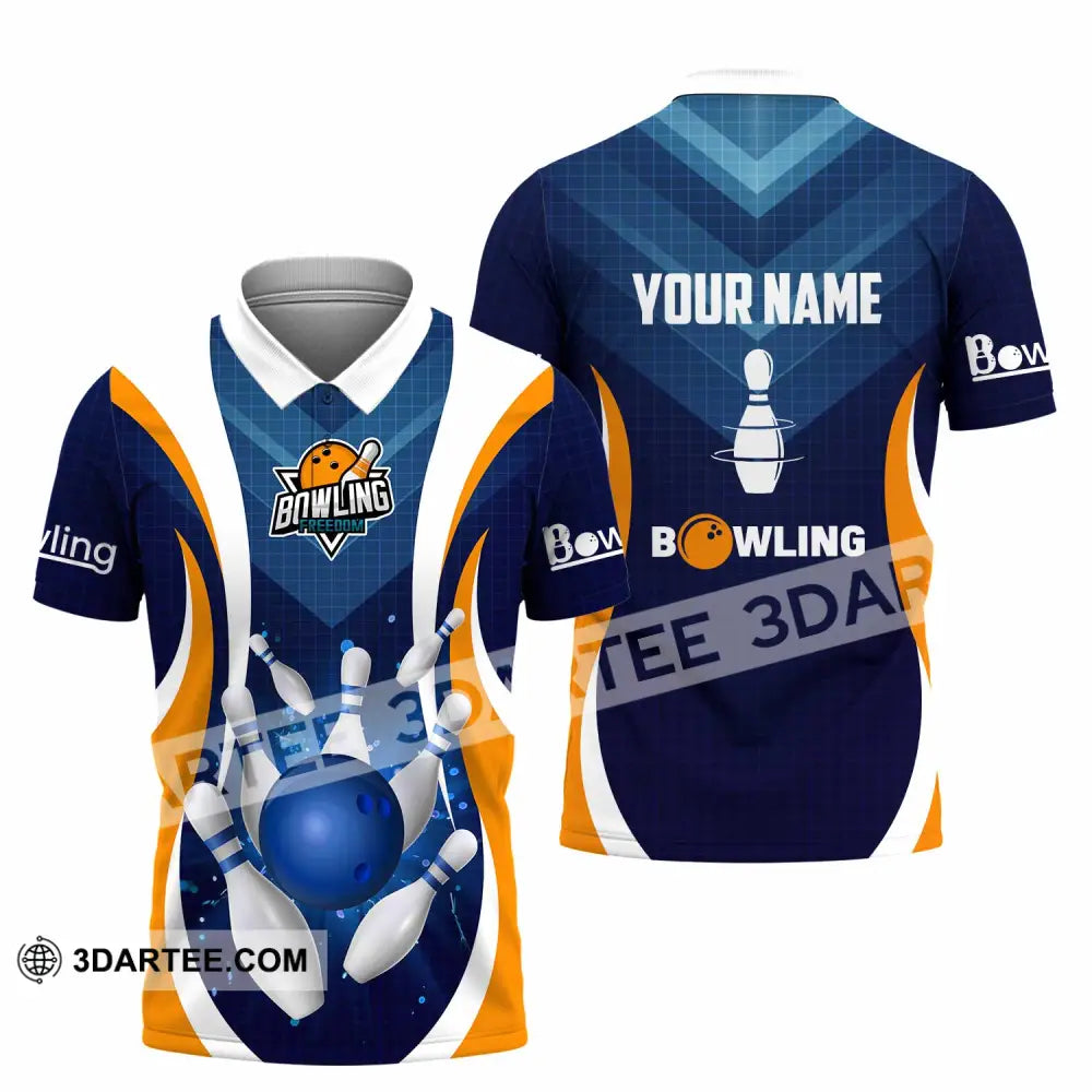 Unisex Shirt - Custom Text Shirt Bowling Shirt Polo Shirt / S T-shirt