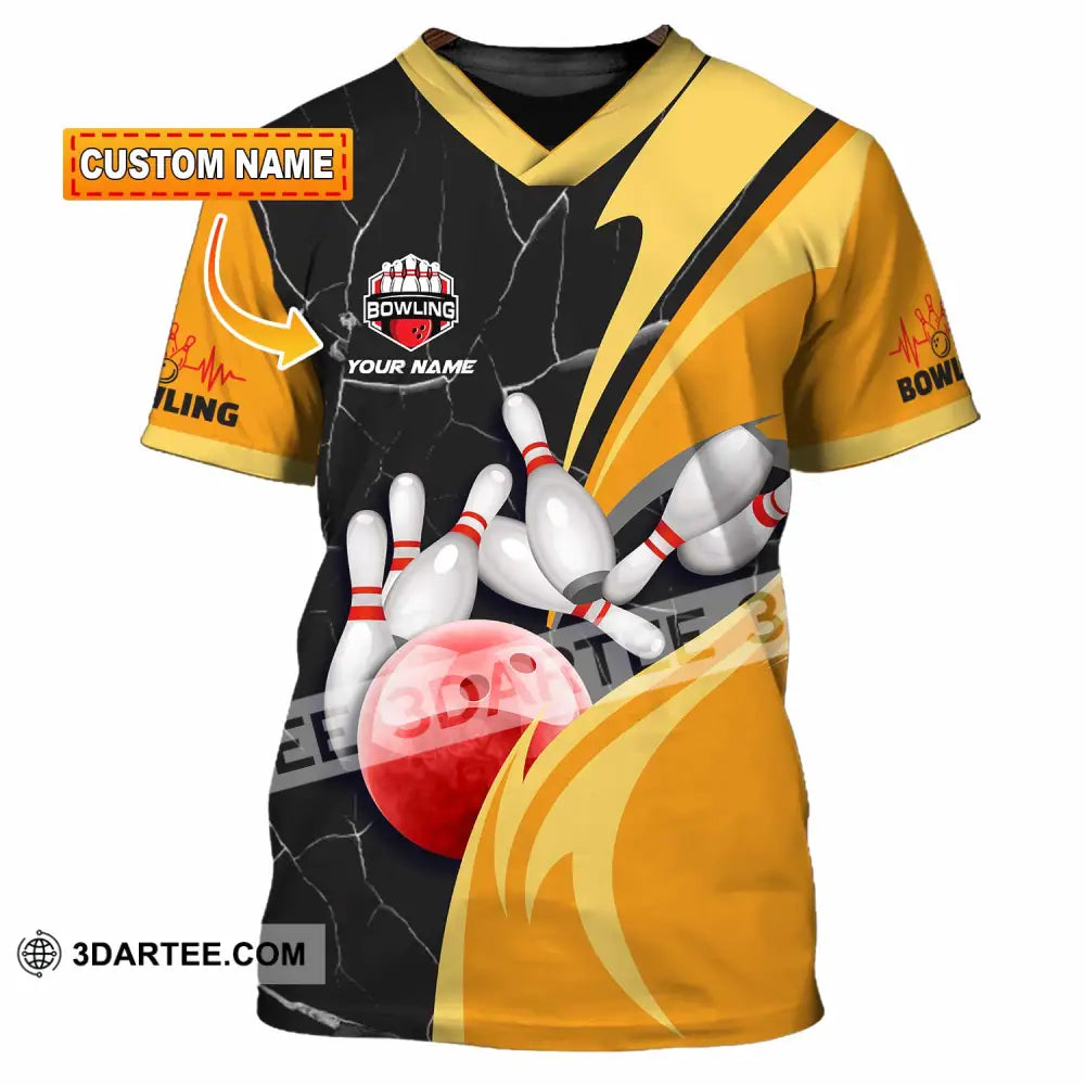 Unisex Shirt - Custom Text Shirt Bowling Shirt T-shirt