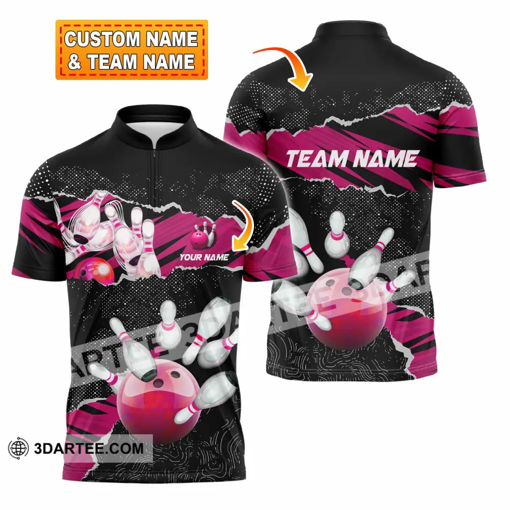 Unisex Shirt - Custom Text Shirt Bowling Shirt T-shirt