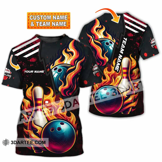 Unisex Shirt - Custom Text Shirt Bowling Shirt T-shirt