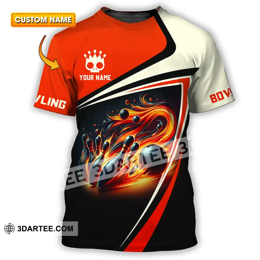 Unisex Shirt - Custom Text Shirt Bowling Shirt T-shirt