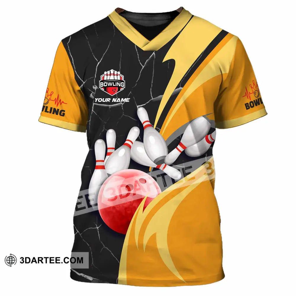 Unisex Shirt - Custom Text Shirt Bowling Shirt T-Shirt / S T-shirt