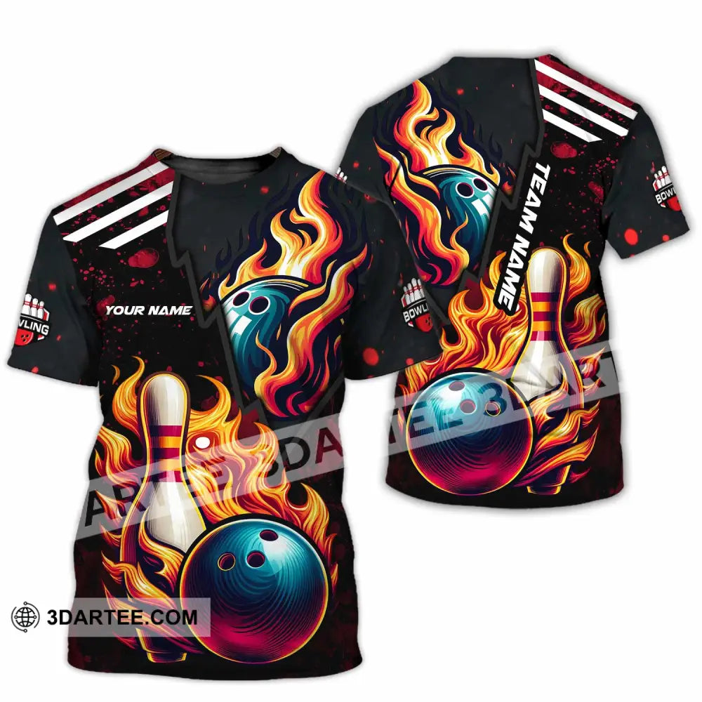 Unisex Shirt - Custom Text Shirt Bowling Shirt T-Shirt / S T-shirt