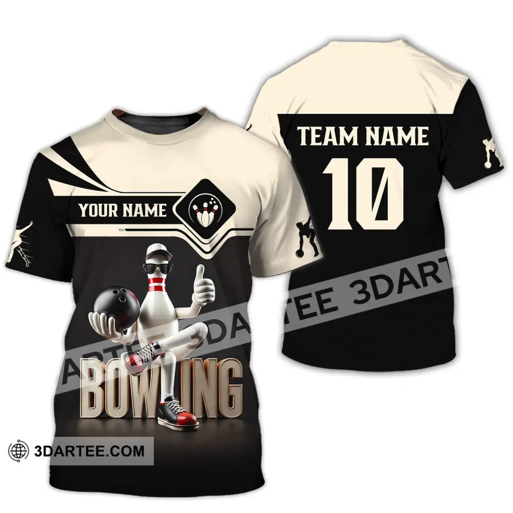 Unisex Shirt - Custom Text Bowling T-Shirt / S T-Shirt