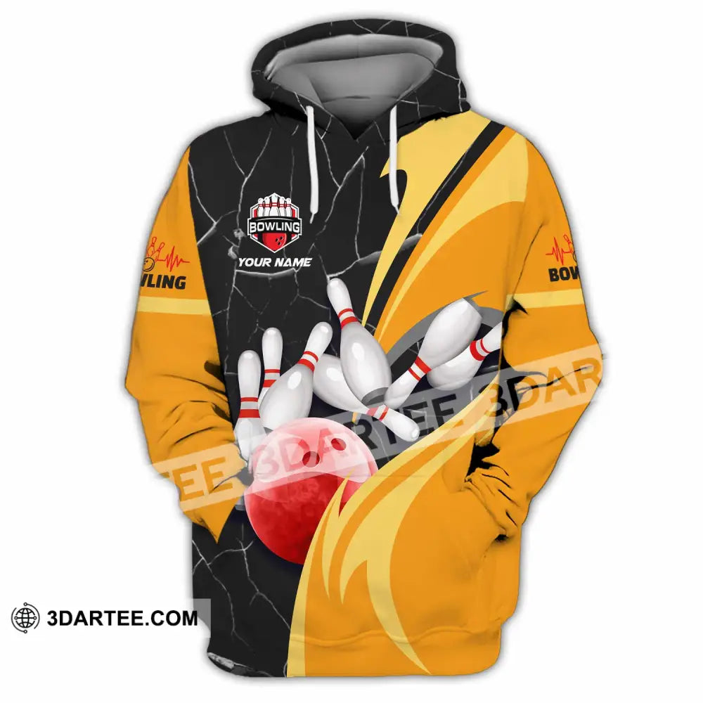 Unisex Shirt - Custom Text Shirt Bowling Shirt Zipper Hoodie / S T-shirt
