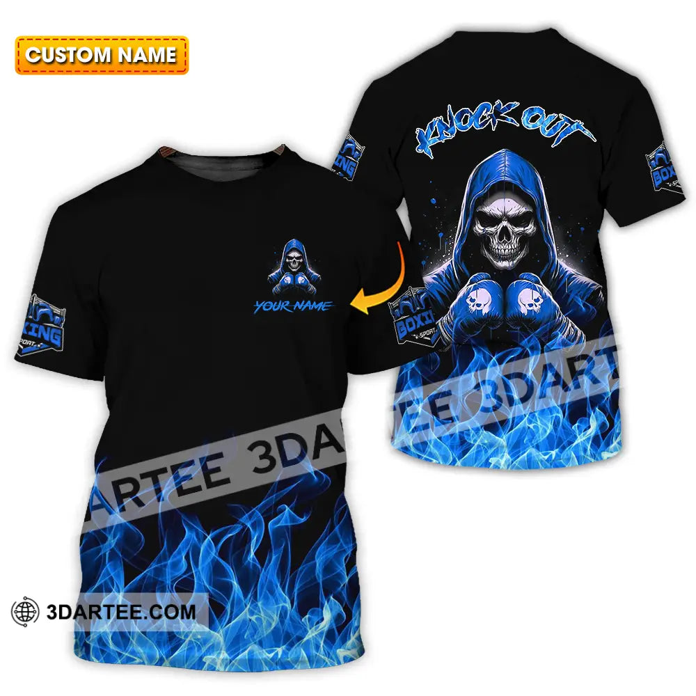 Unisex Shirt - Custom Text Shirt Boxing Knock Out Shirt T-shirt