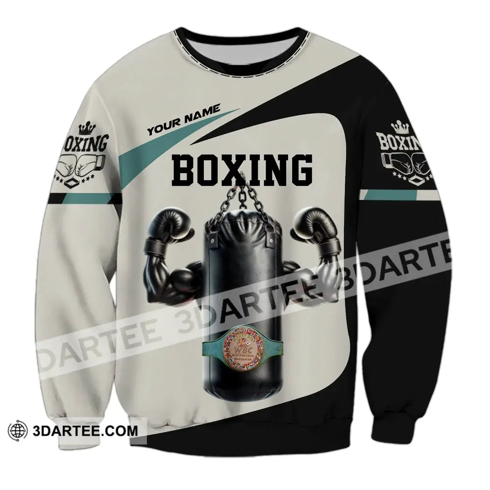 Unisex Shirt - Custom Text Boxing Long Sleeve / S T-Shirt