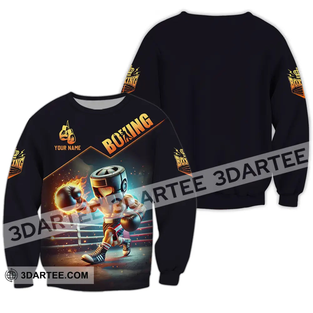 Unisex Shirt - Custom Text Boxing Long Sleeve / S T-Shirt