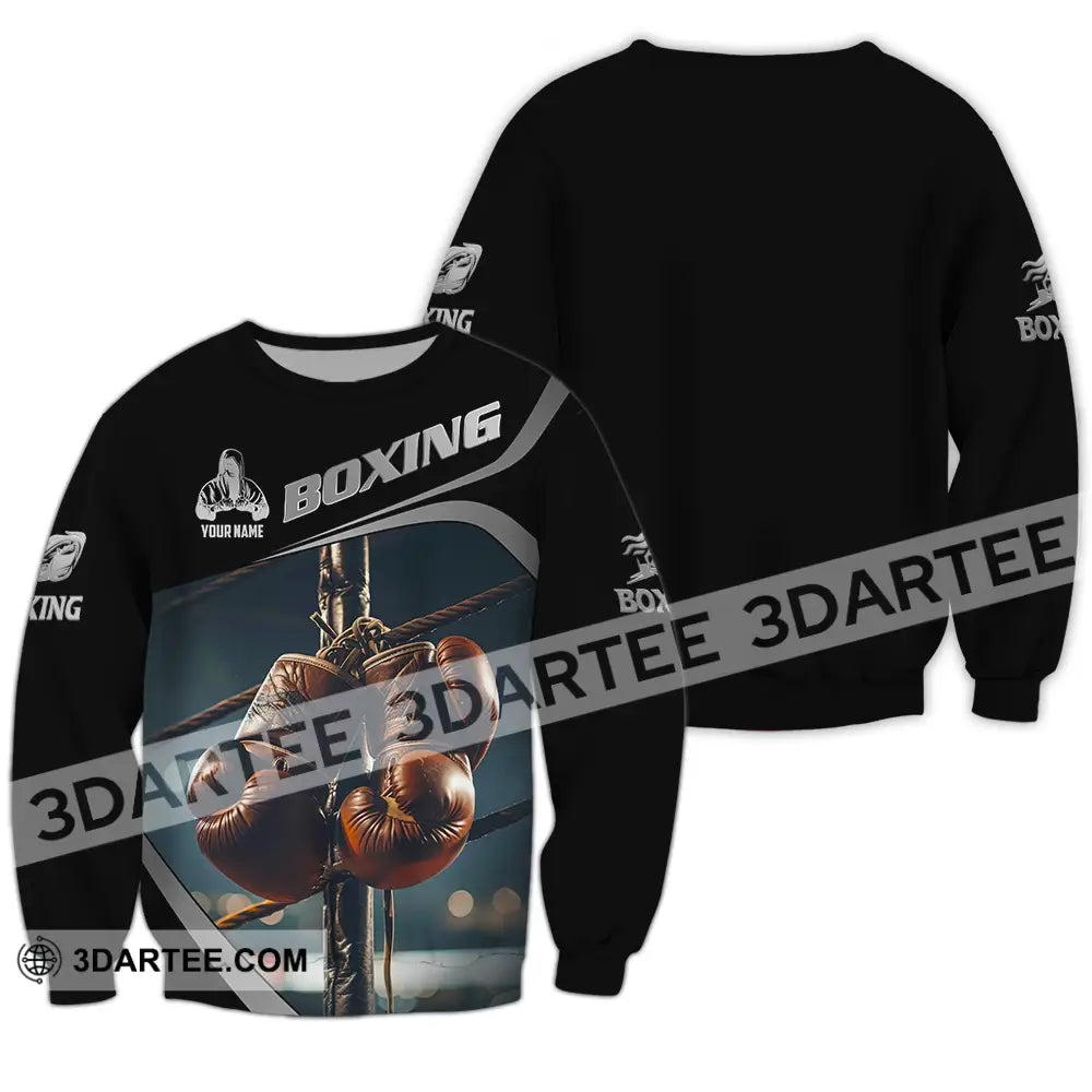 Unisex Shirt - Custom Text Boxing Long Sleeve / S T-Shirt