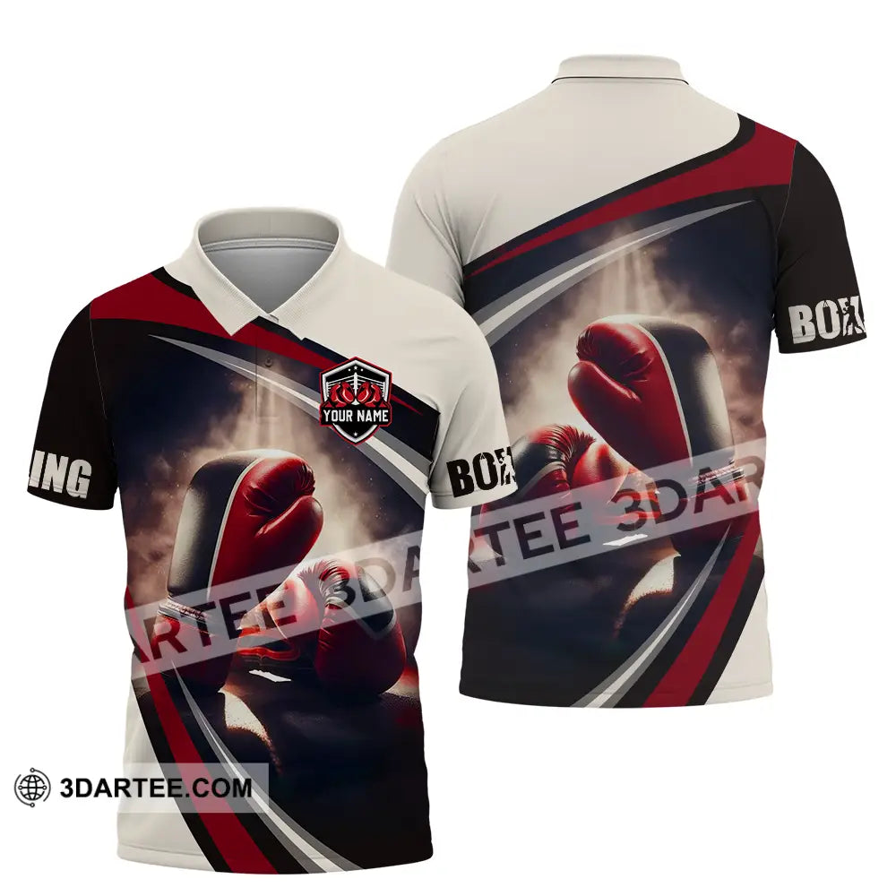 Unisex Shirt - Custom Text Boxing Polo / S T-Shirt