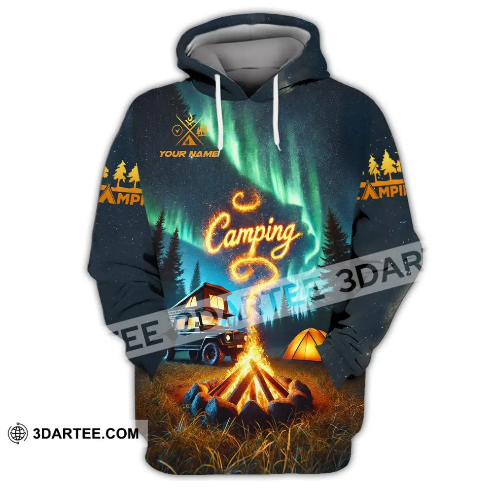 Unisex Shirt - Custom Text Camping Hoodie / S T-Shirt