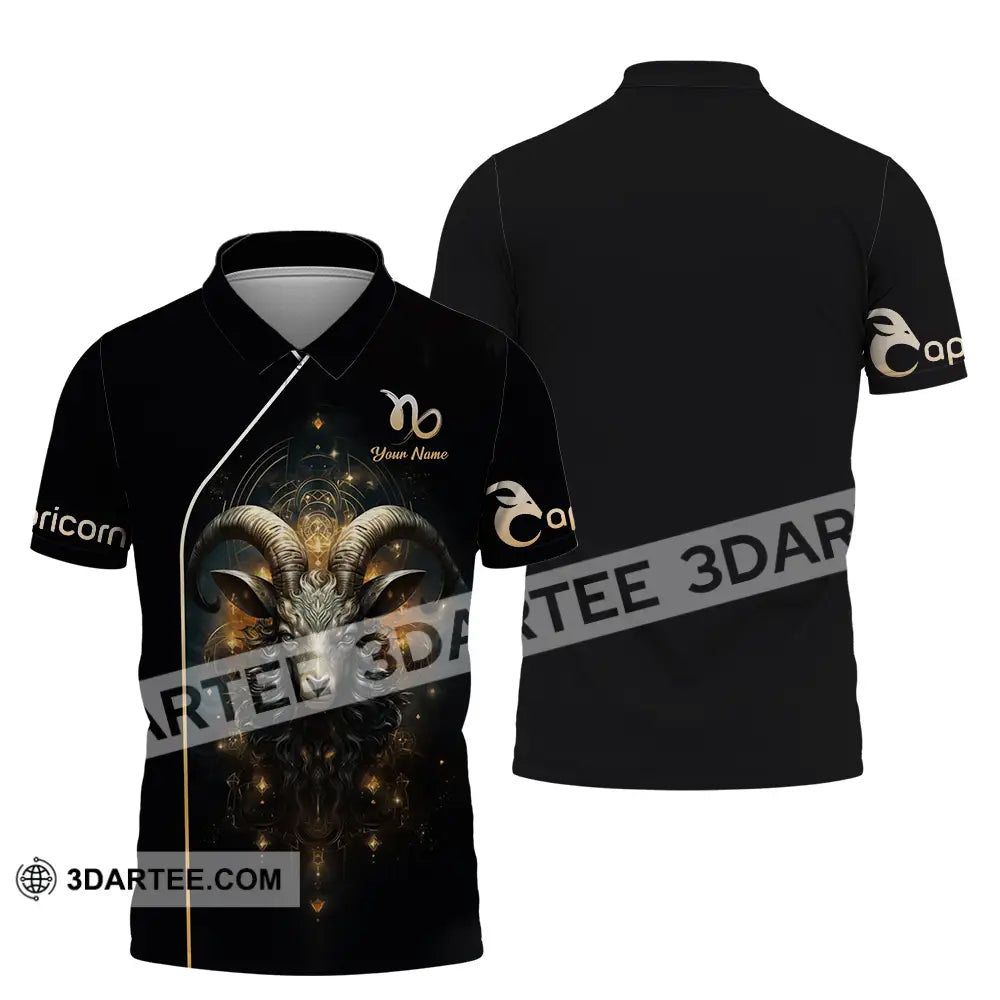 Unisex Shirt - Custom Text Capricorn Polo / S T-Shirt
