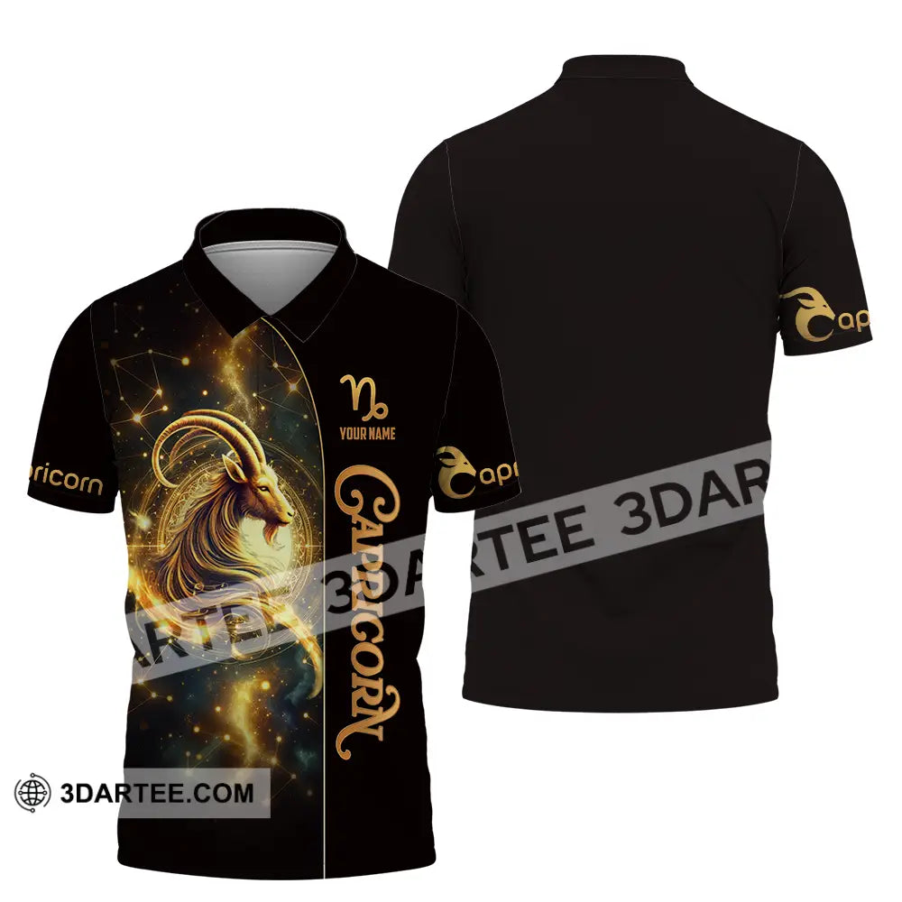 Unisex Shirt - Custom Text Capricorn Polo / S T-Shirt