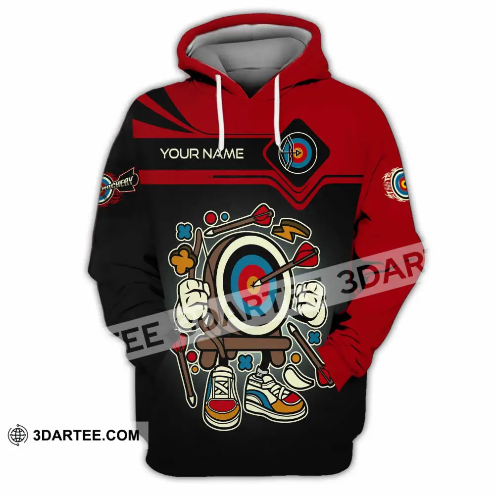 Unisex Shirt - Custom Text Shirt Cartoon Archery Hoodie / S T-shirt
