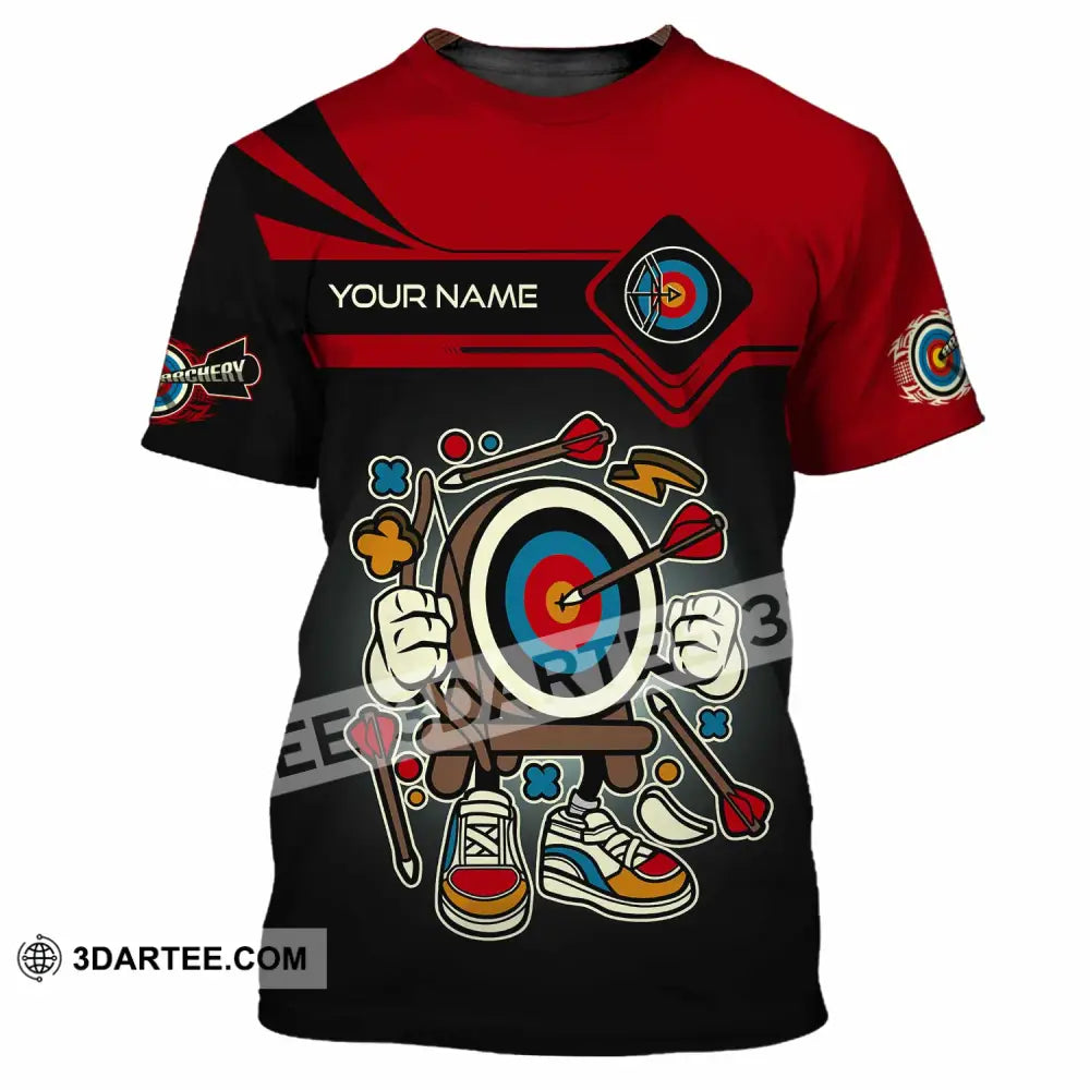 Unisex Shirt - Custom Text Shirt Cartoon Archery T-Shirt / S T-shirt