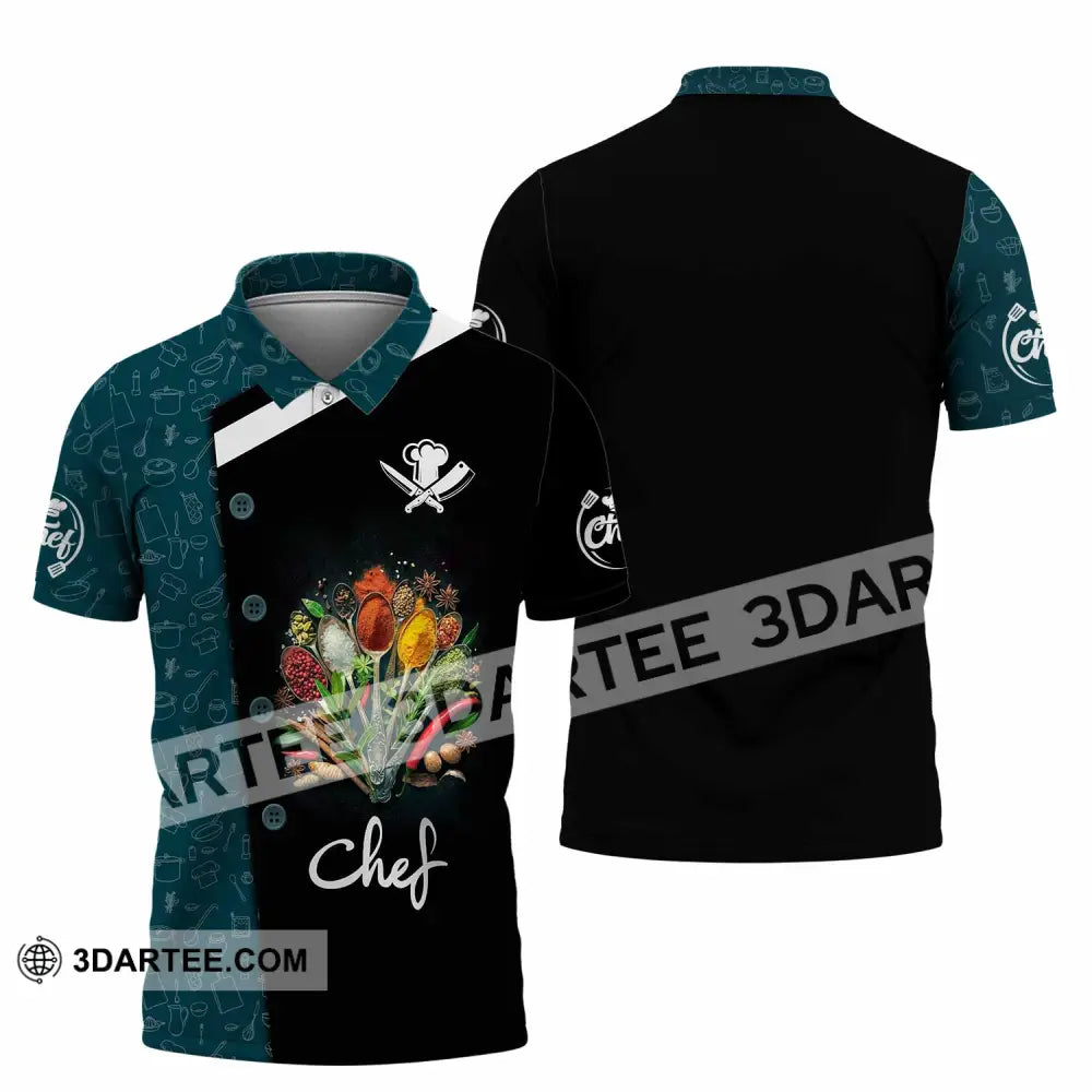 Unisex Shirt - Custom Text Shirt Chef Shirt Polo Shirt / S T-shirt