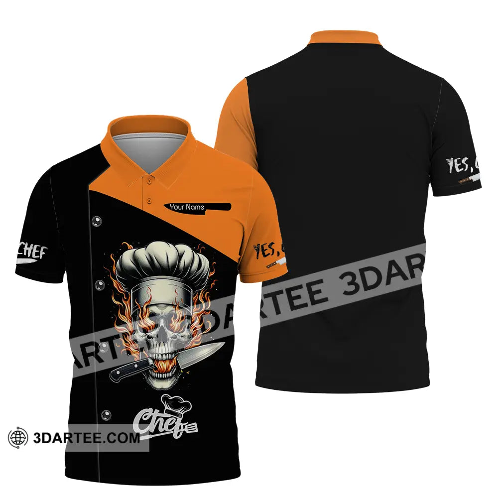 Unisex Shirt - Custom Text Chef Polo / S T-Shirt