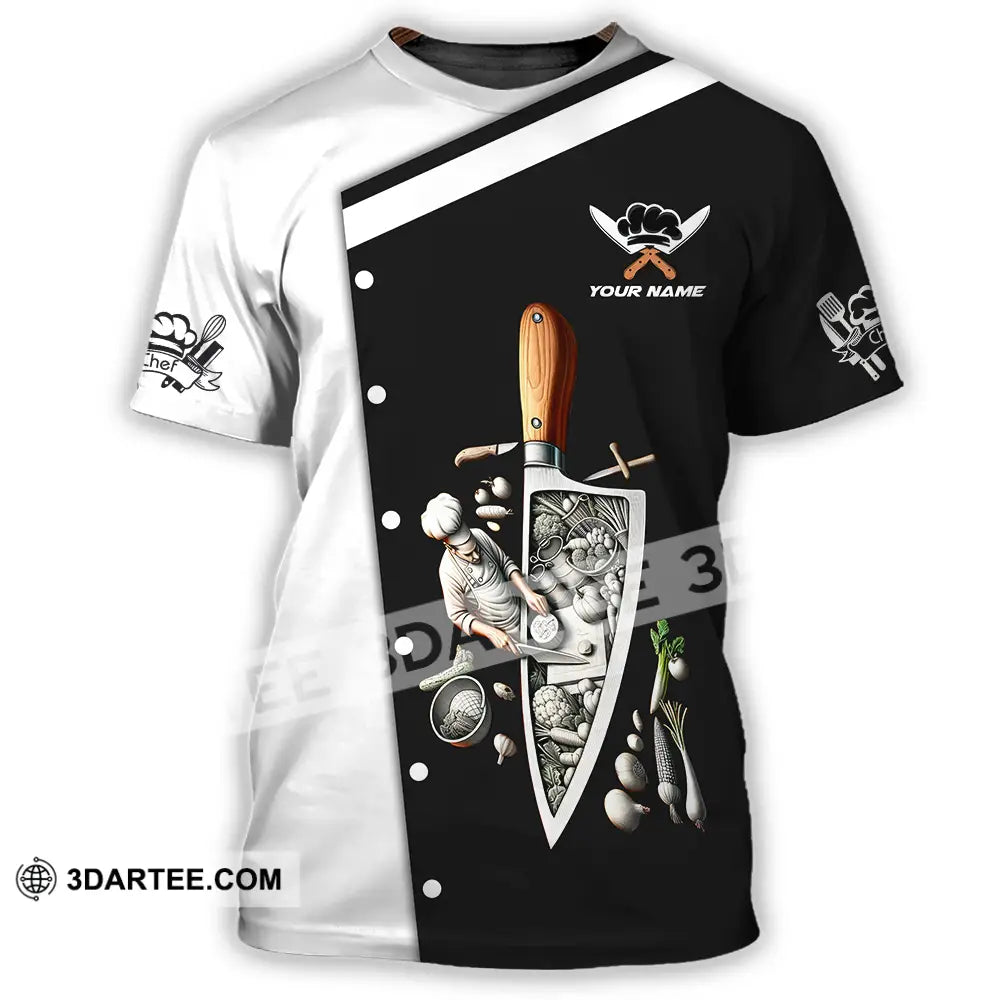 Unisex Shirt - Custom Text Chef Shirt T-Shirt / S T-shirt