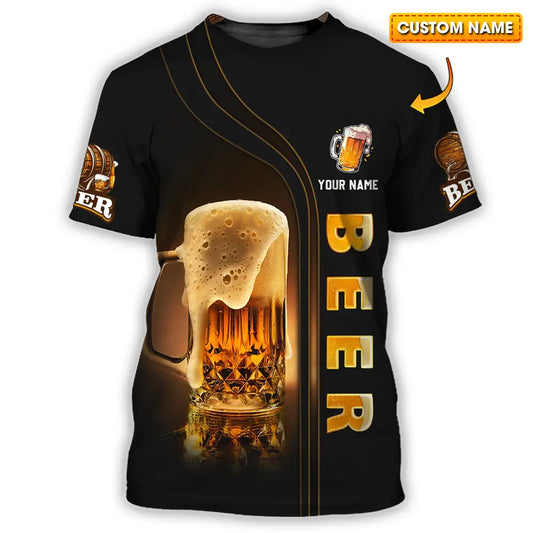 Unisex Shirt - Custom Text Shirt Chill With Beer T-shirt