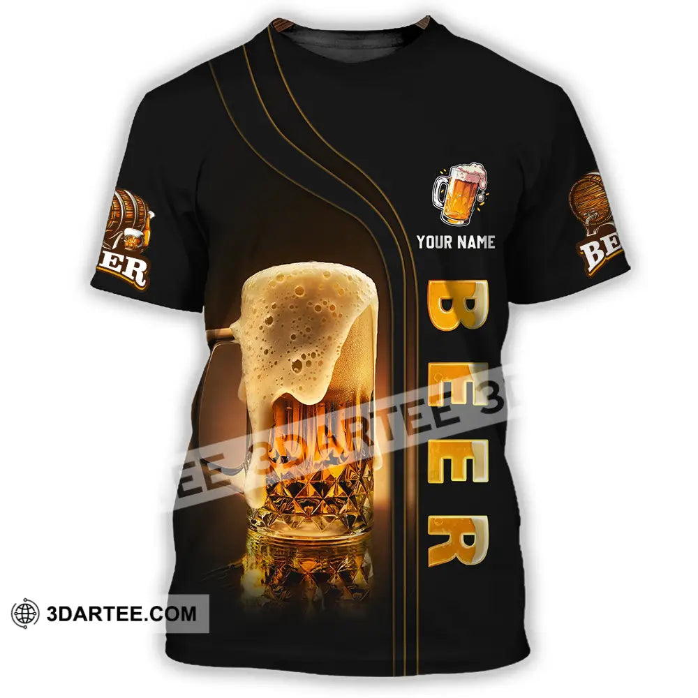 Unisex Shirt - Custom Text Shirt Chill With Beer T-Shirt / S T-shirt