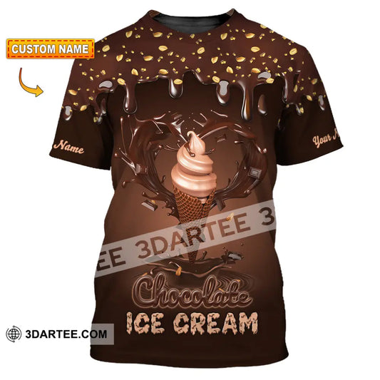 Unisex Shirt - Custom Text Chocolate Ice Cream T-Shirt