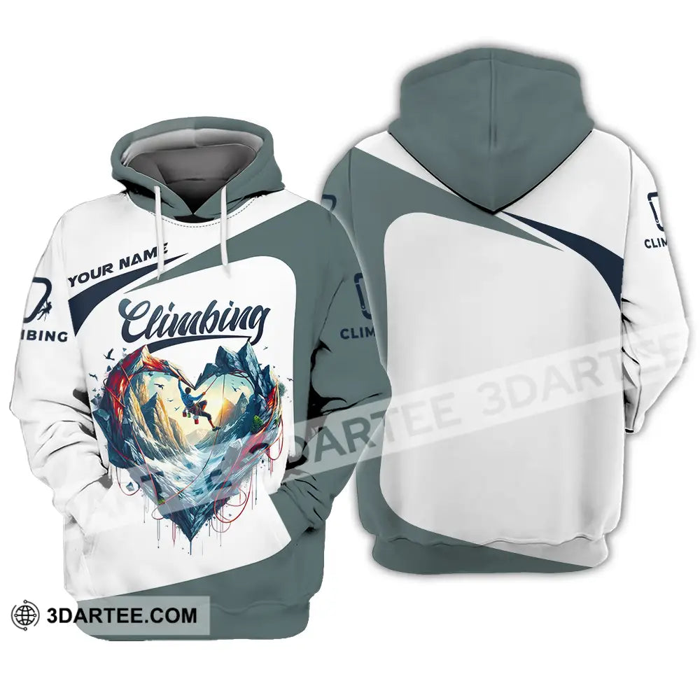 Unisex Shirt - Custom Text Climbing Heart Hoodie / S T-Shirt