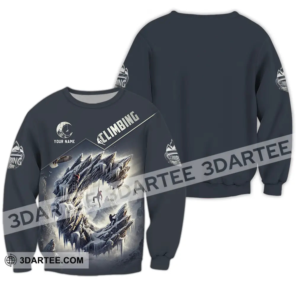 Unisex Shirt - Custom Text Climbing Long Sleeve / S T-Shirt
