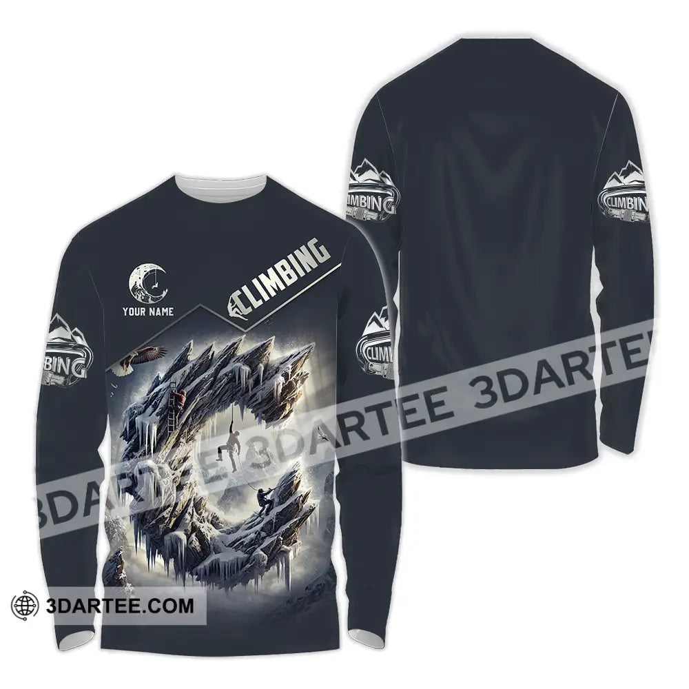 Unisex Shirt - Custom Text Climbing Long Sleeve / S T-Shirt