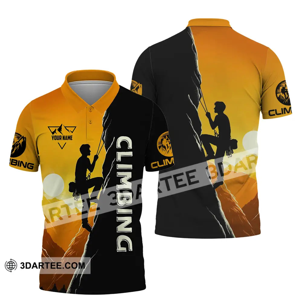 Unisex Shirt - Custom Text Climbing Polo / S T-Shirt