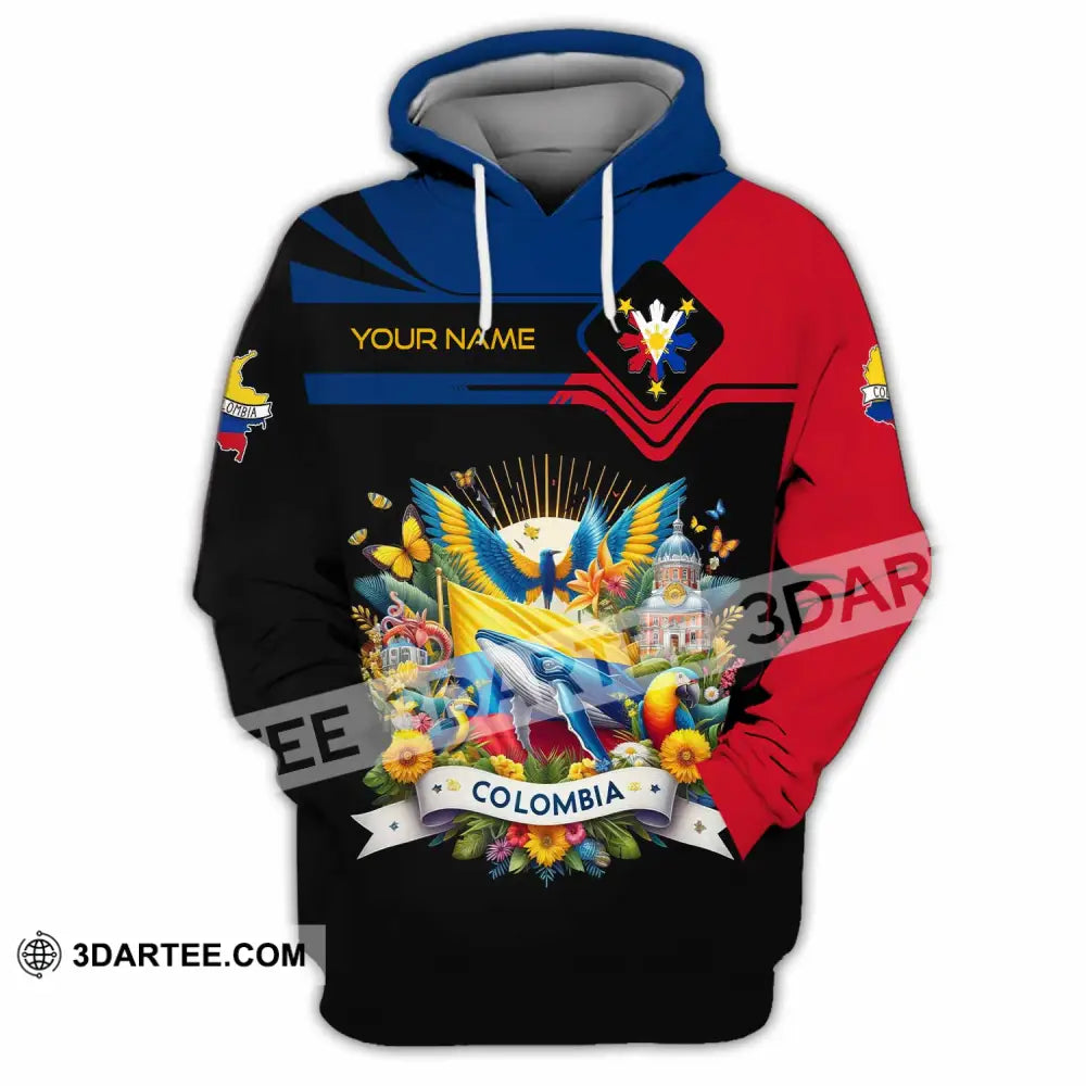 Unisex Shirt - Custom Text Colombia Hoodie / S T-Shirt