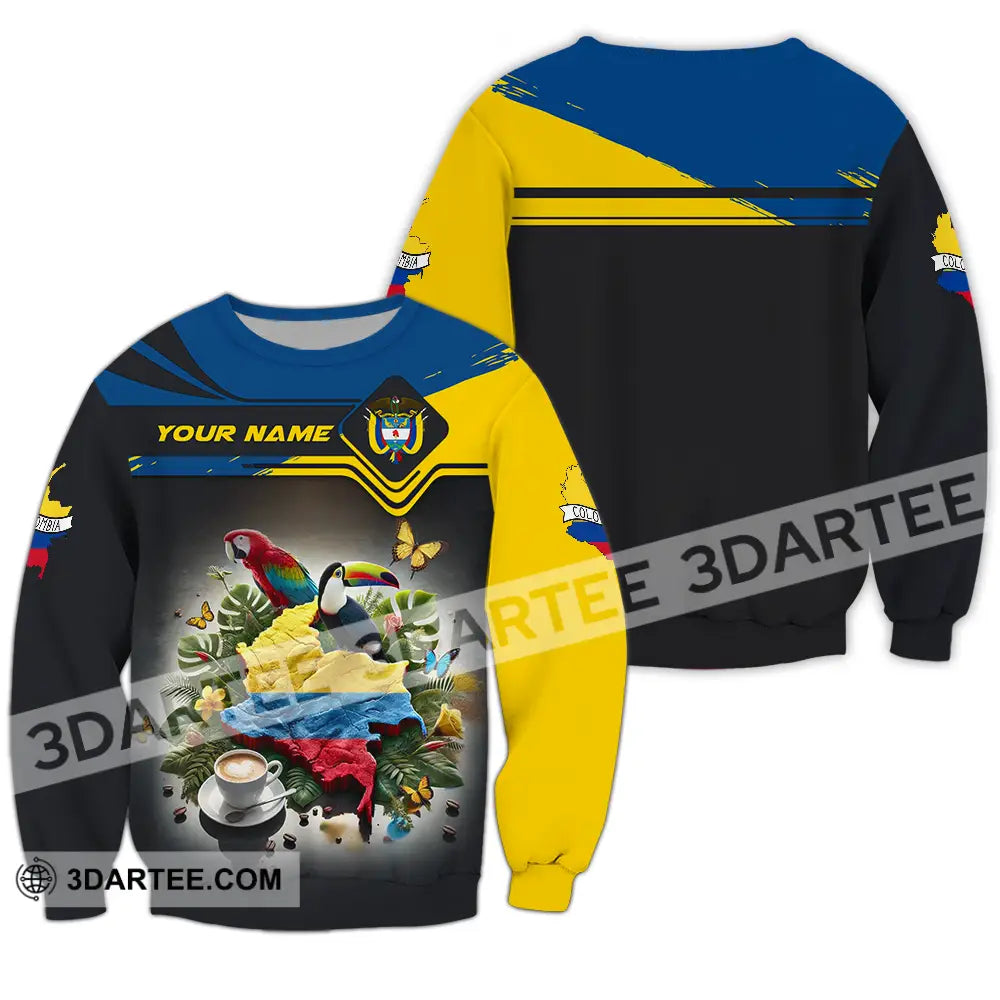 Unisex Shirt - Custom Text Shirt Colombia Long Sleeve / S T-shirt