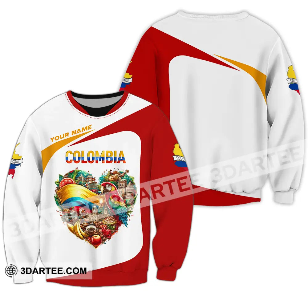Unisex Shirt - Custom Text Shirt Colombia Long Sleeve / S T-shirt