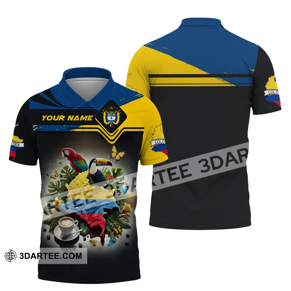 Unisex Shirt - Custom Text Shirt Colombia Polo Shirt / S T-shirt
