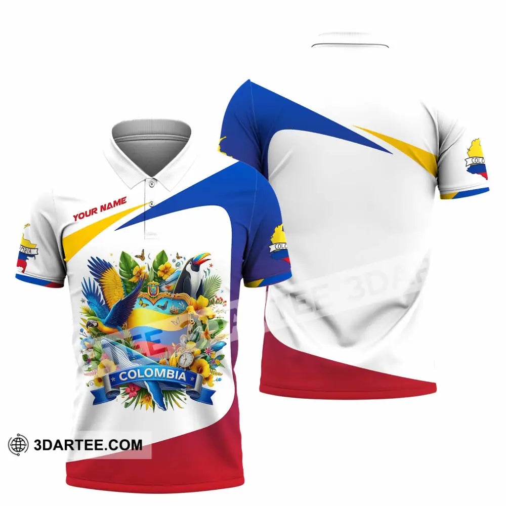 Unisex Shirt - Custom Text Colombia Polo / S T-Shirt