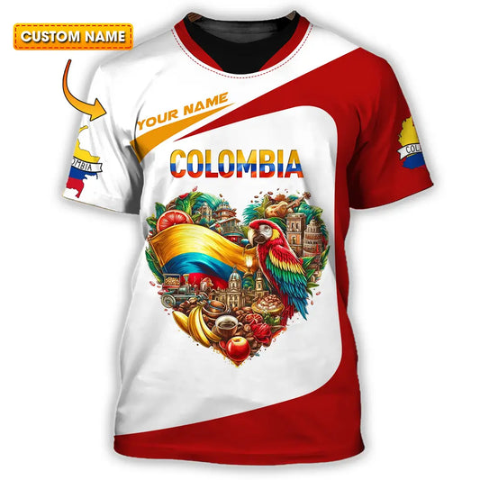 Unisex Shirt - Custom Text Shirt Colombia T-shirt