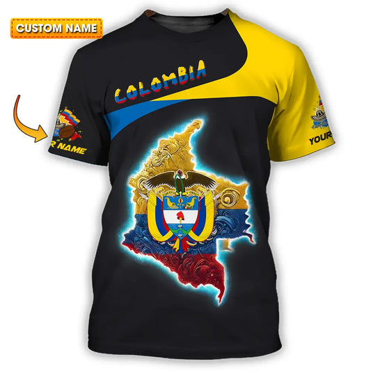 Unisex Shirt - Custom Text Shirt Colombia T-shirt