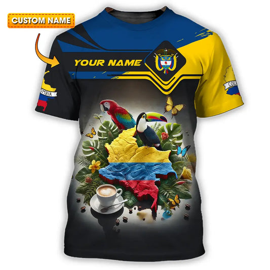Unisex Shirt - Custom Text Shirt Colombia T-shirt
