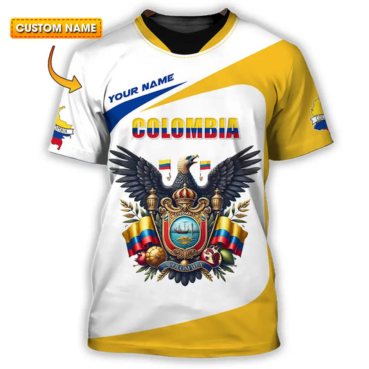 Unisex Shirt - Custom Text Shirt Colombia T-shirt