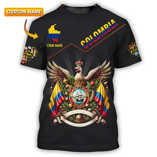 Unisex Shirt - Custom Text Shirt Colombia T-shirt