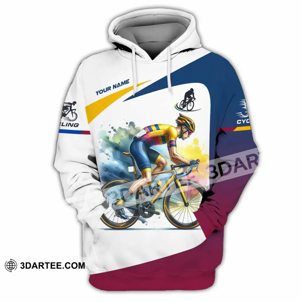 Unisex Shirt - Custom Text Cycling Hoodie / S T-Shirt
