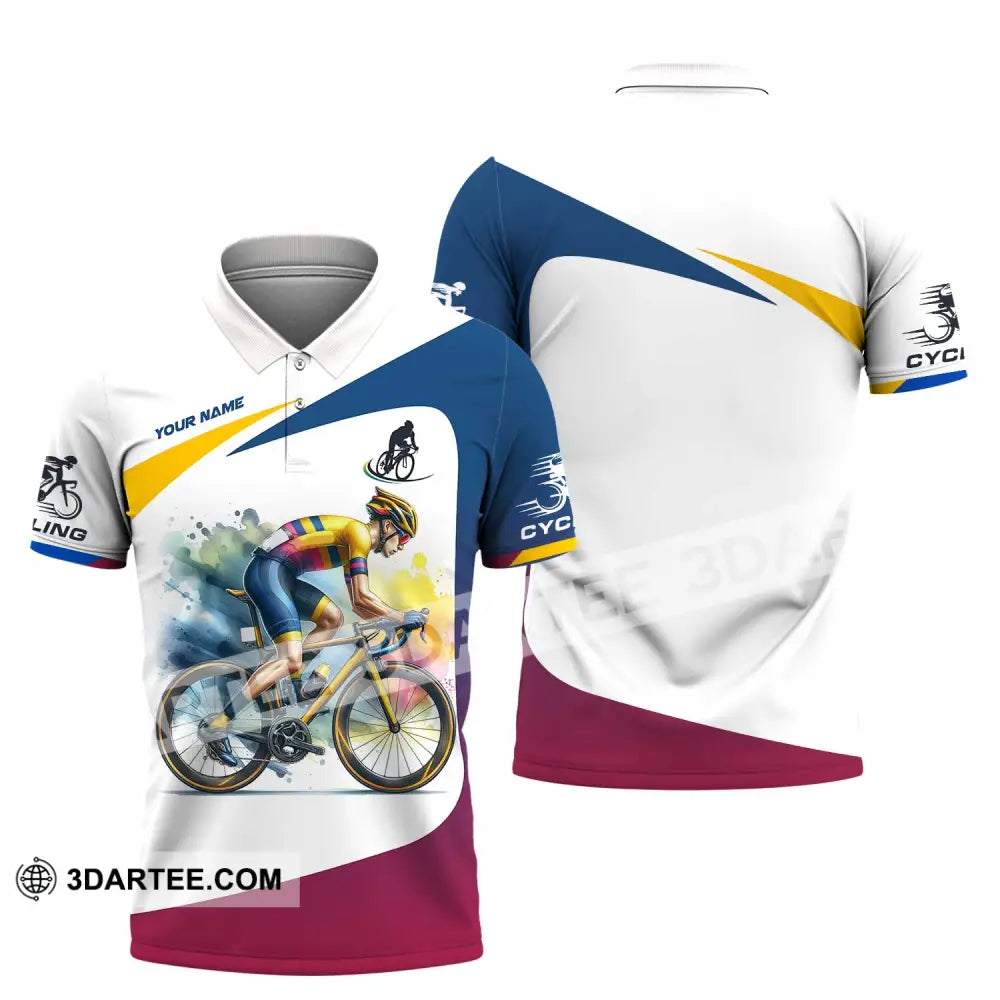 Unisex Shirt - Custom Text Cycling Polo / S T-Shirt