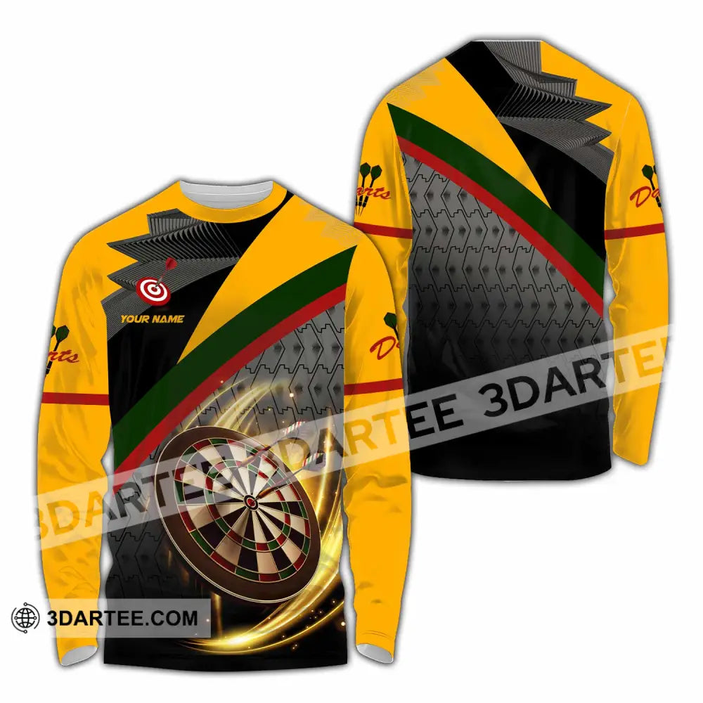 Unisex Shirt - Custom Text Shirt Dart Long Sleeve Shirt / S T-shirt